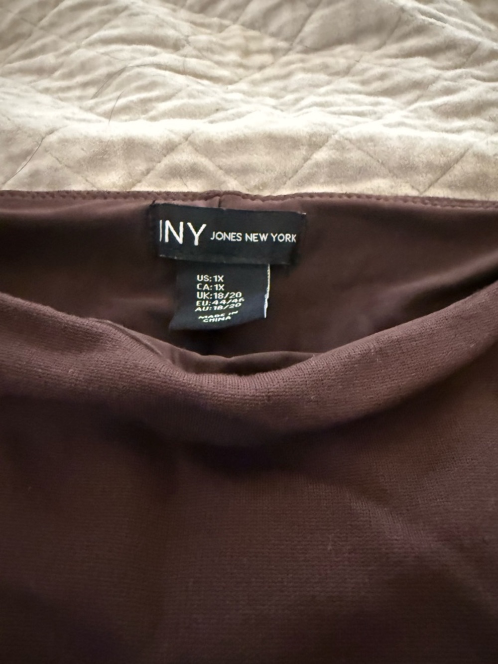 Jones New York Brown Cropped Straight-Leg Pants - Picture 2 of 4